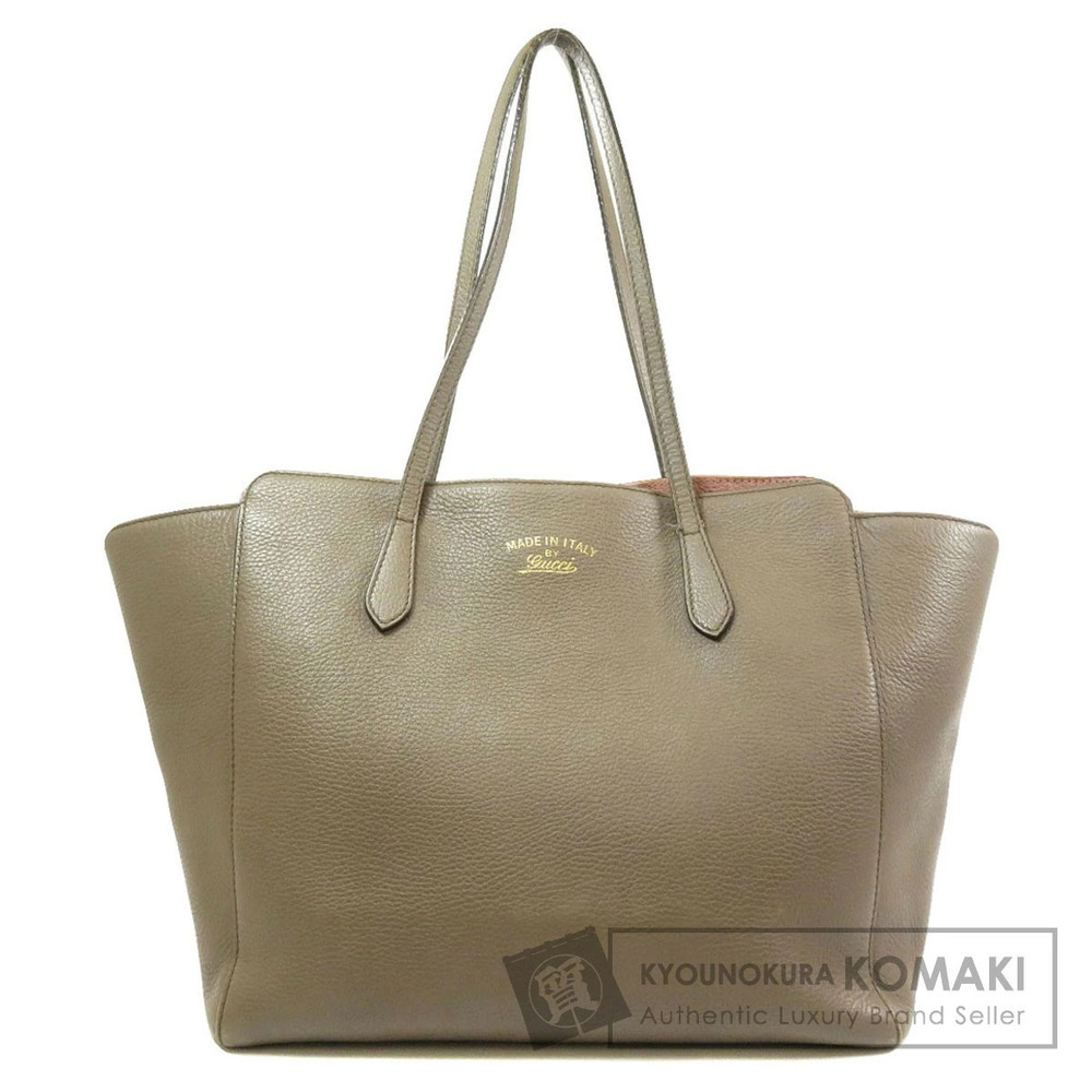 Gucci Logo embossed Tote Bag Leather